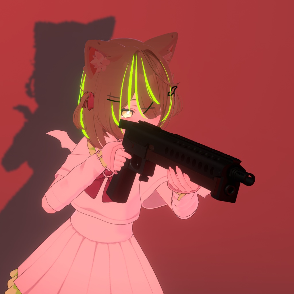 【発売記念Sale!!】【VRChat想定】Duckett マシンピストル【射撃ギミック付き】