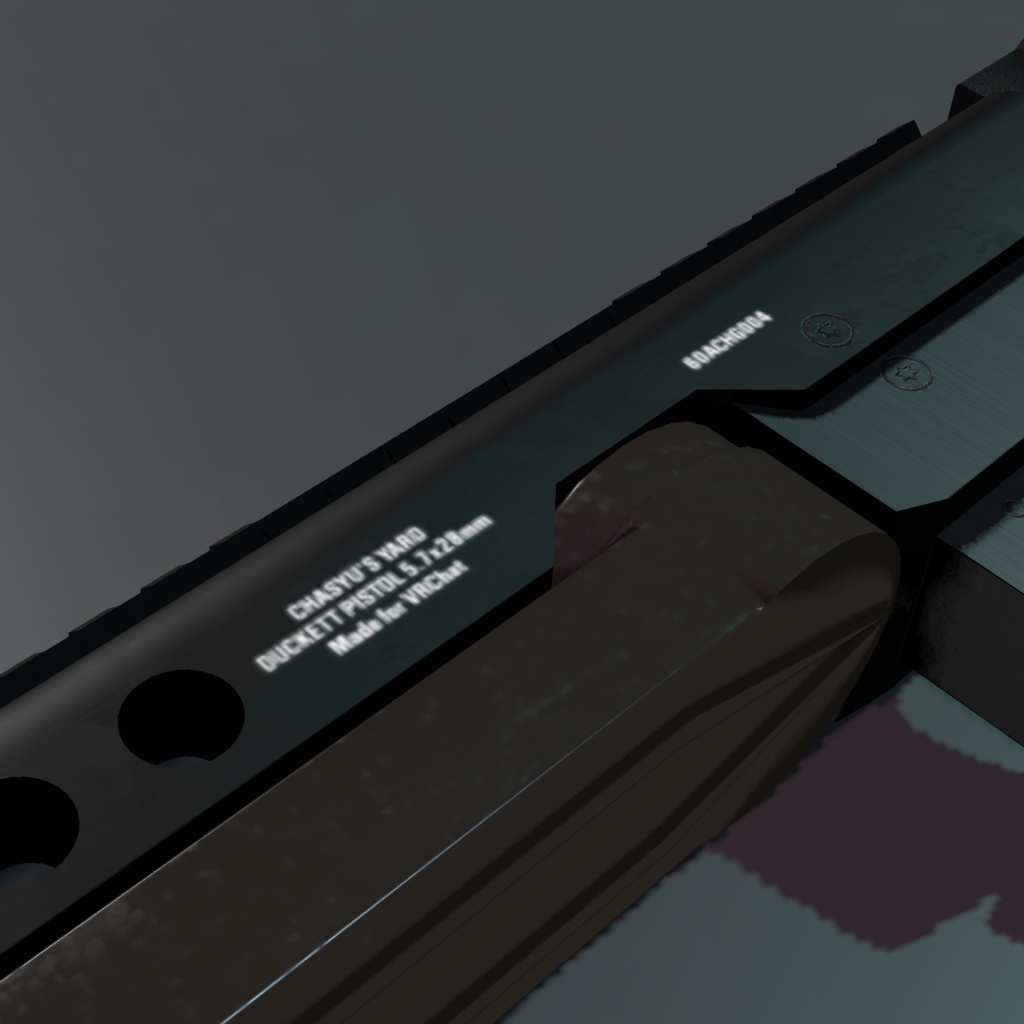 【発売記念Sale!!】【VRChat想定】Duckett マシンピストル【射撃ギミック付き】