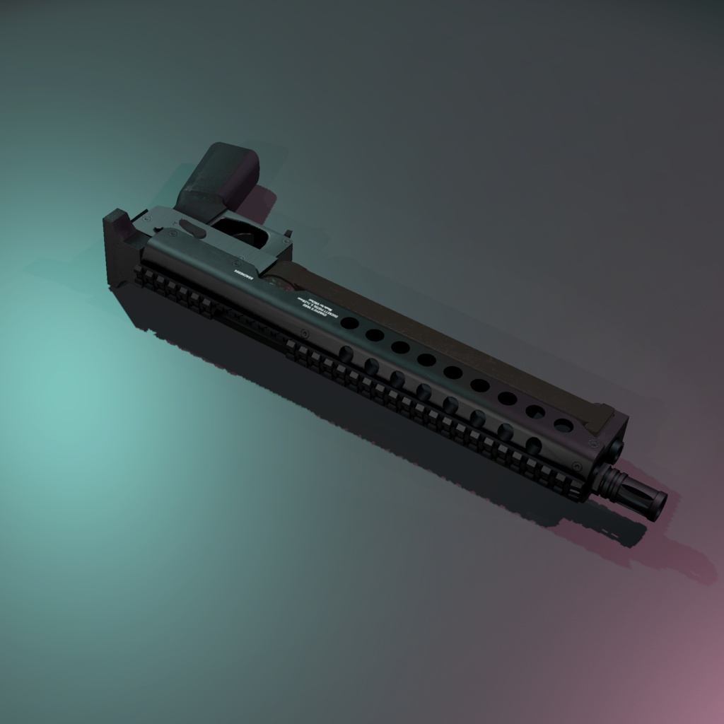【発売記念Sale!!】【VRChat想定】Duckett マシンピストル【射撃ギミック付き】