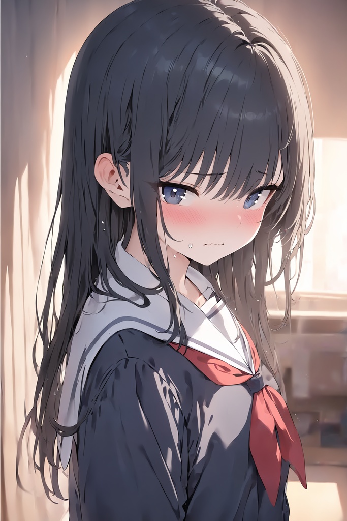 黒髪ロングセーラー（高画質）