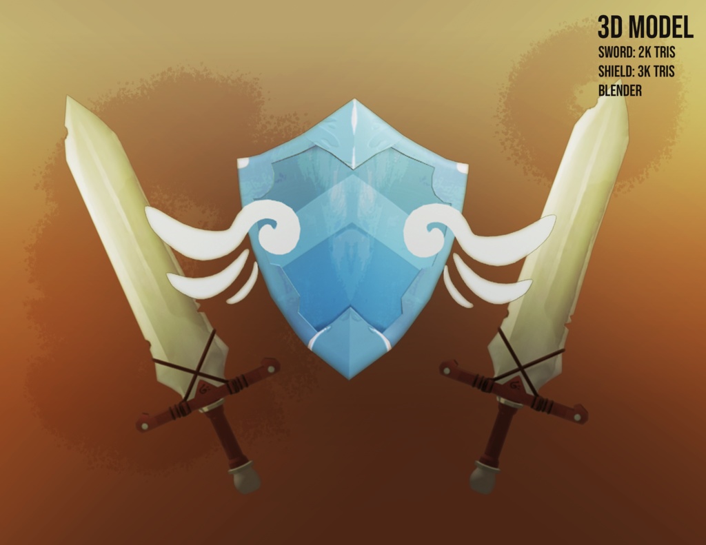 Sword & Shield Set 3D Models