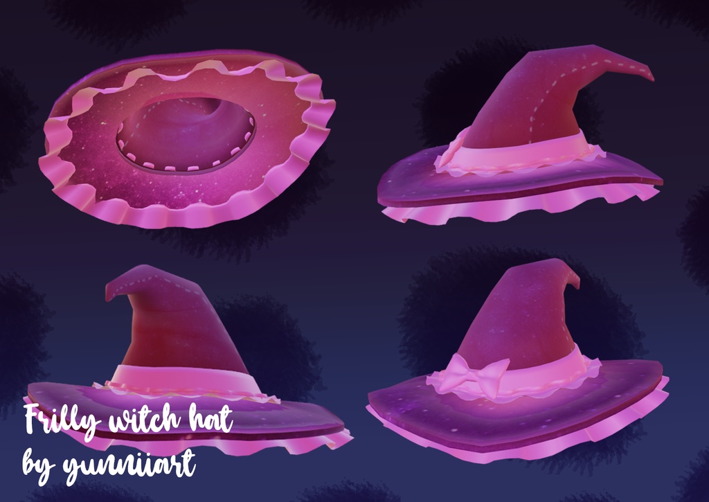 Frilly Kawaii Witch Hat 魔女の帽子