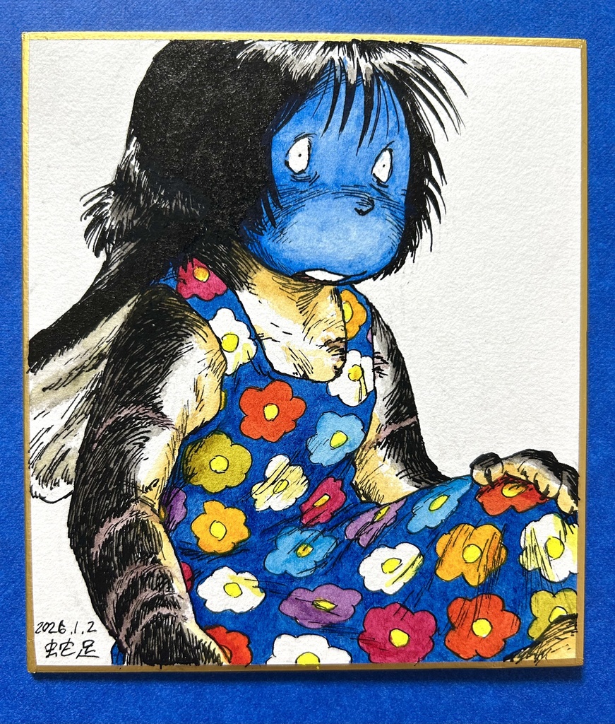 色紙　かなこちゃん