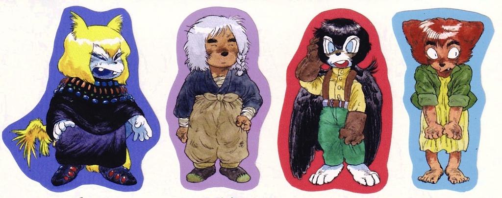 元気な翼のパディットと仲間たちシール（上段）