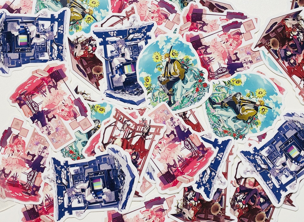 【十二支擬人化】箱庭草子ステッカー【子～卯】