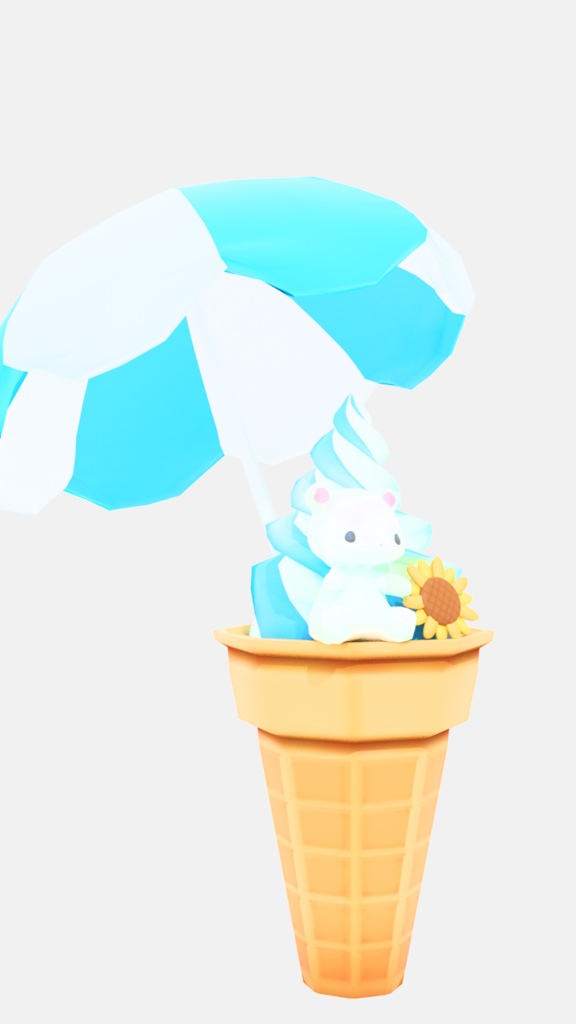 夏のソフトクリーム(白くま付き)