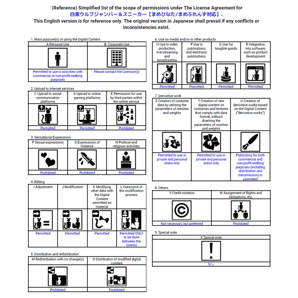 白黒ウルフジャンパー&スニーカー【まめひなた/まめふれんず対応衣装】