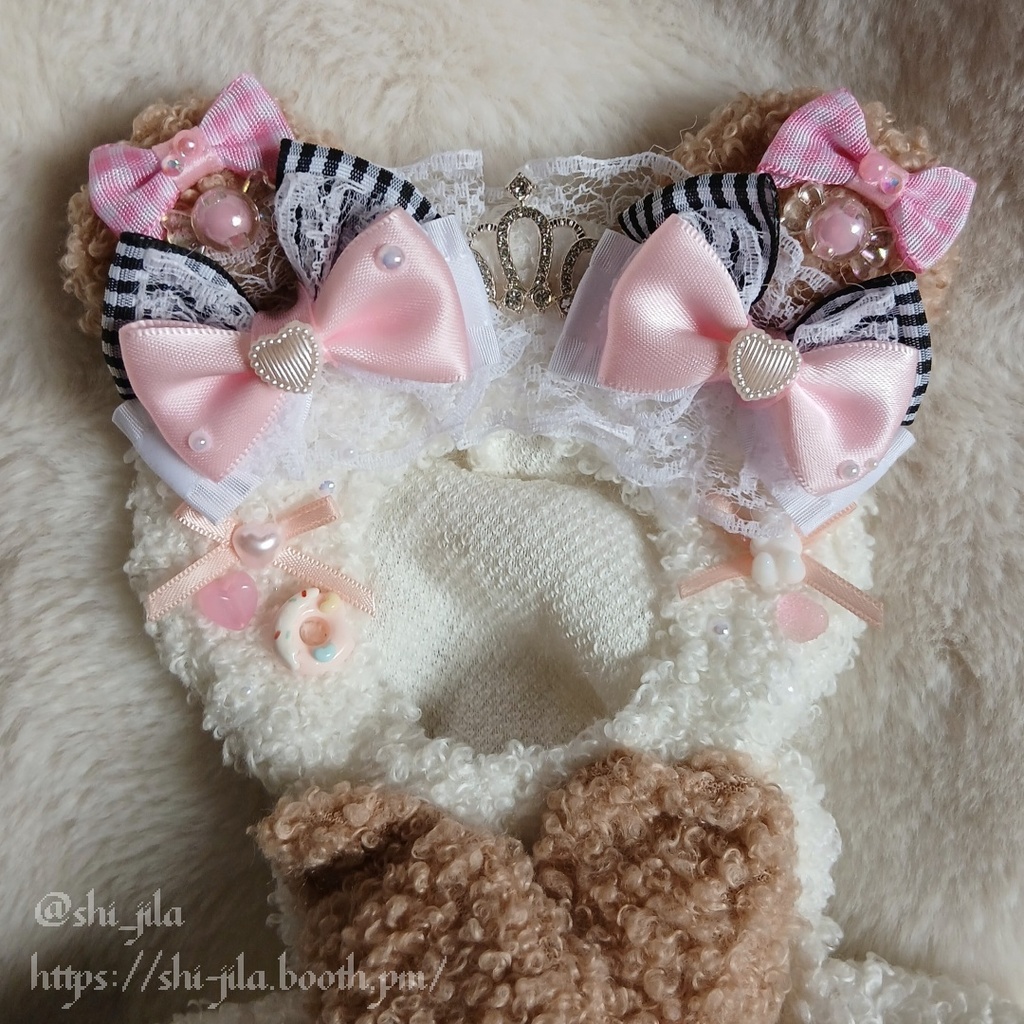 〚10~12cm〛バレエコア🩰プリンセステディベア おすわりぬい服 バッグチャーム付き