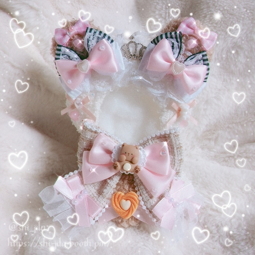 〚10～12cm〛バレエコア🩰プリンセステディベア　おすわりぬい服　バッグチャーム付き