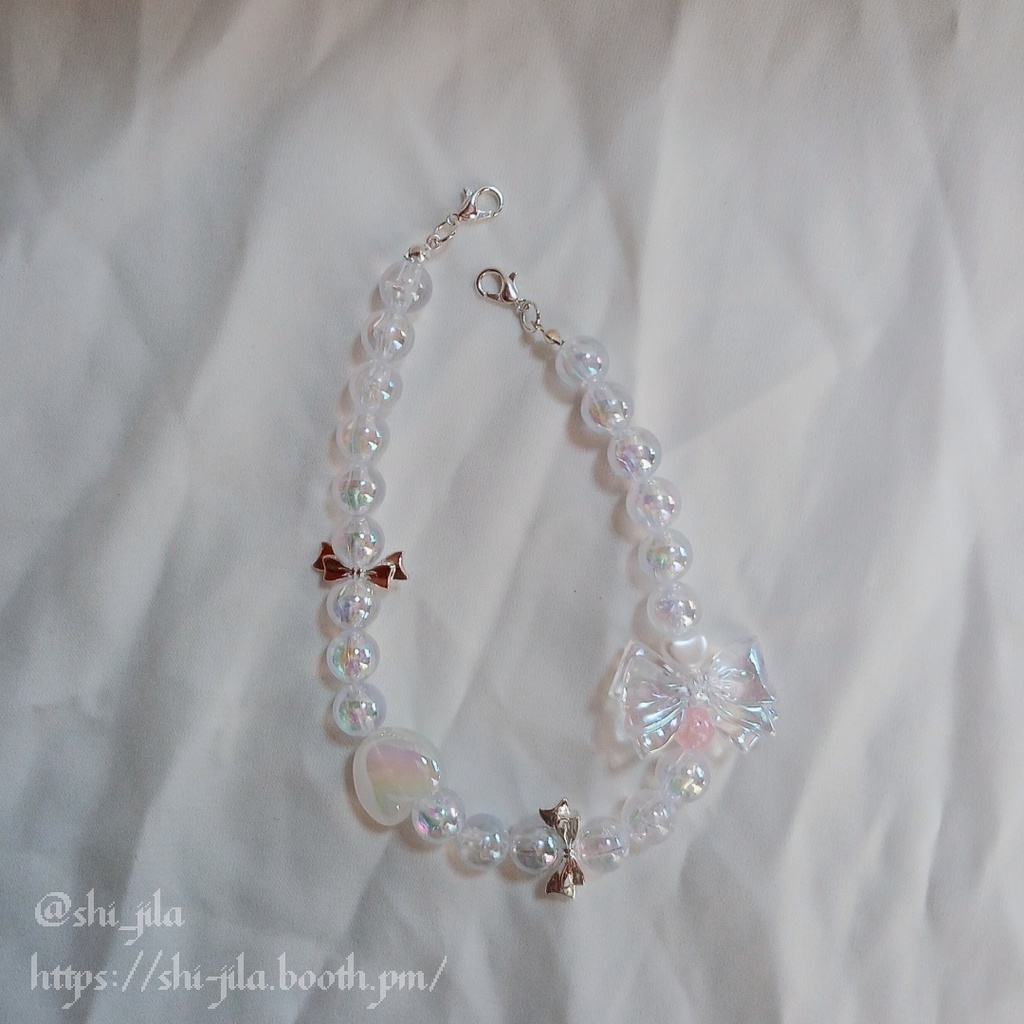 〚10~12cm〛量産型🎀🍓ストロベリープリンセスラビット ぬい服 バッグチャーム付き