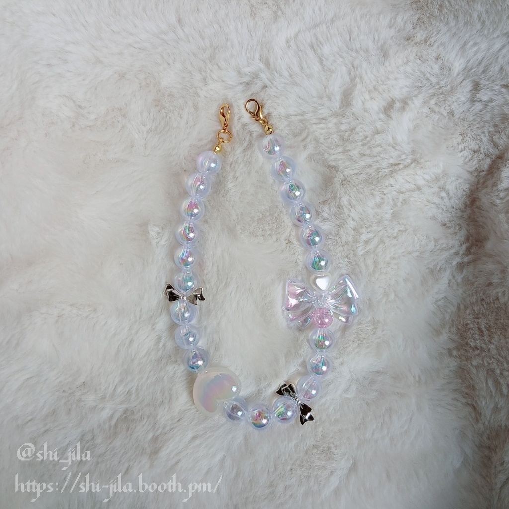 〚10~12cm〛地雷系💜🖤ふわふわ堕天使テディベア ぬい服 バッグチャーム付き