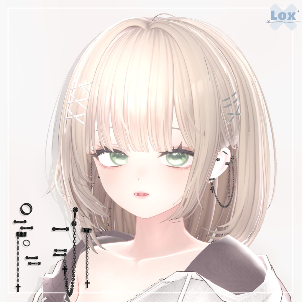 【7アバター対応】 Lox_Piercing Set
