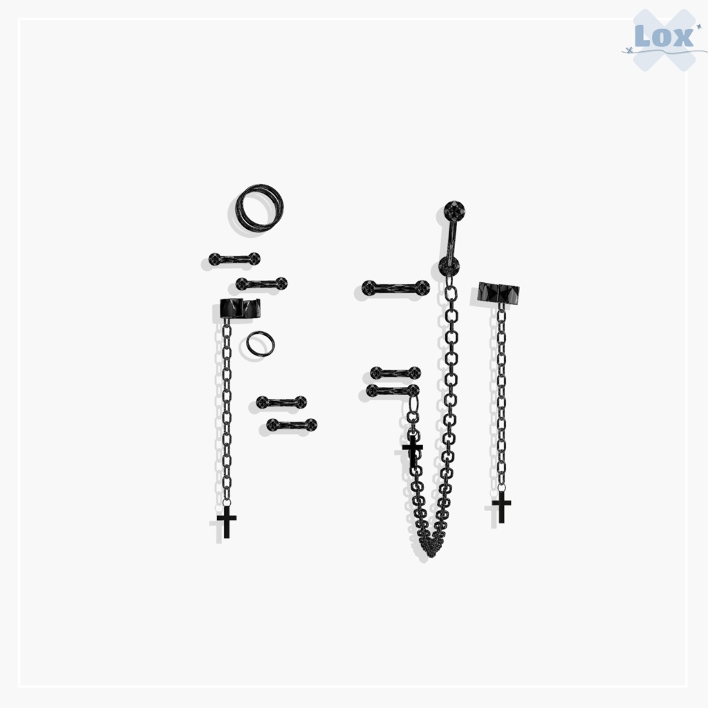 【7アバター対応】 Lox_Piercing Set
