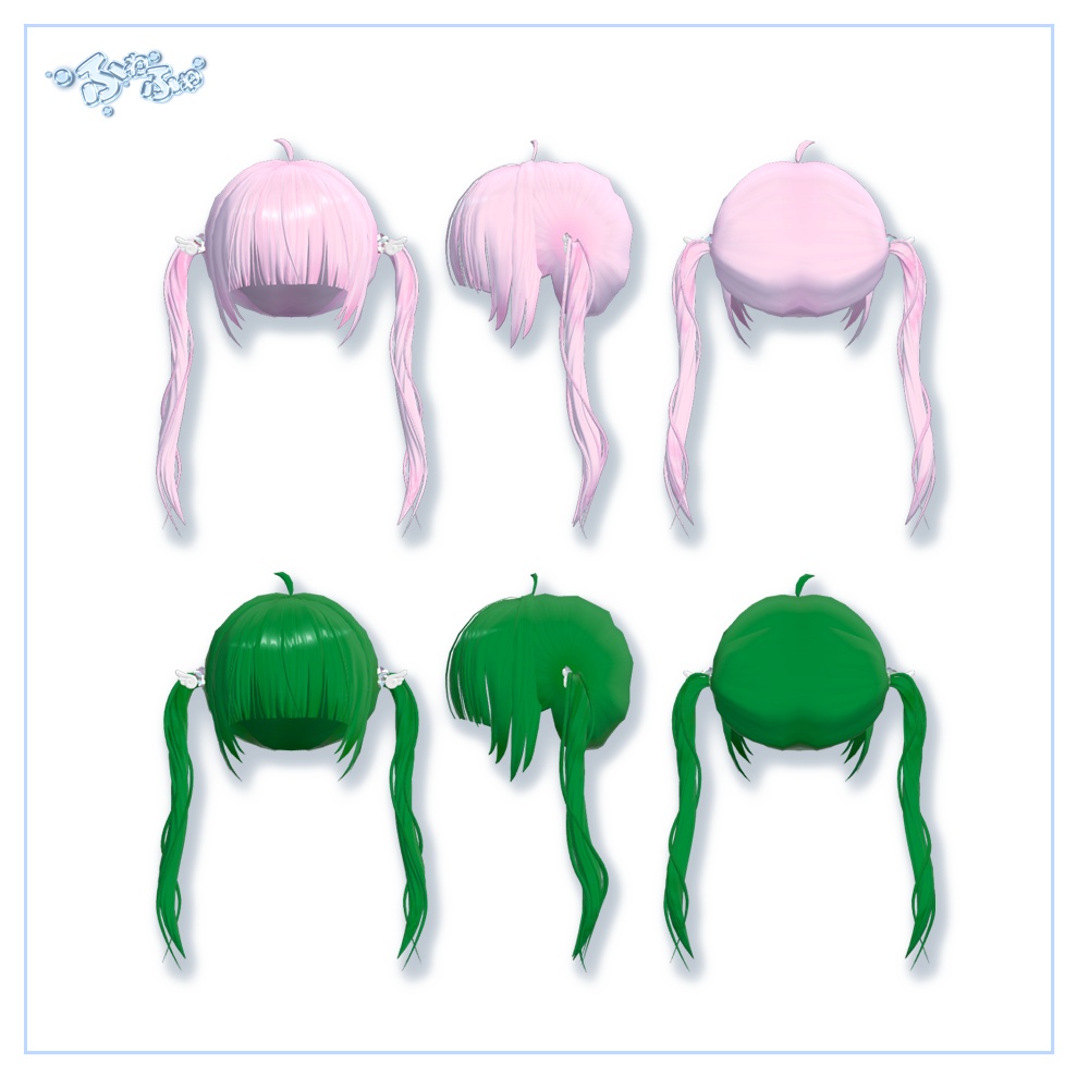 【05/22~05/24 SALE】 【8アバター対応】 Twin Tail Hair