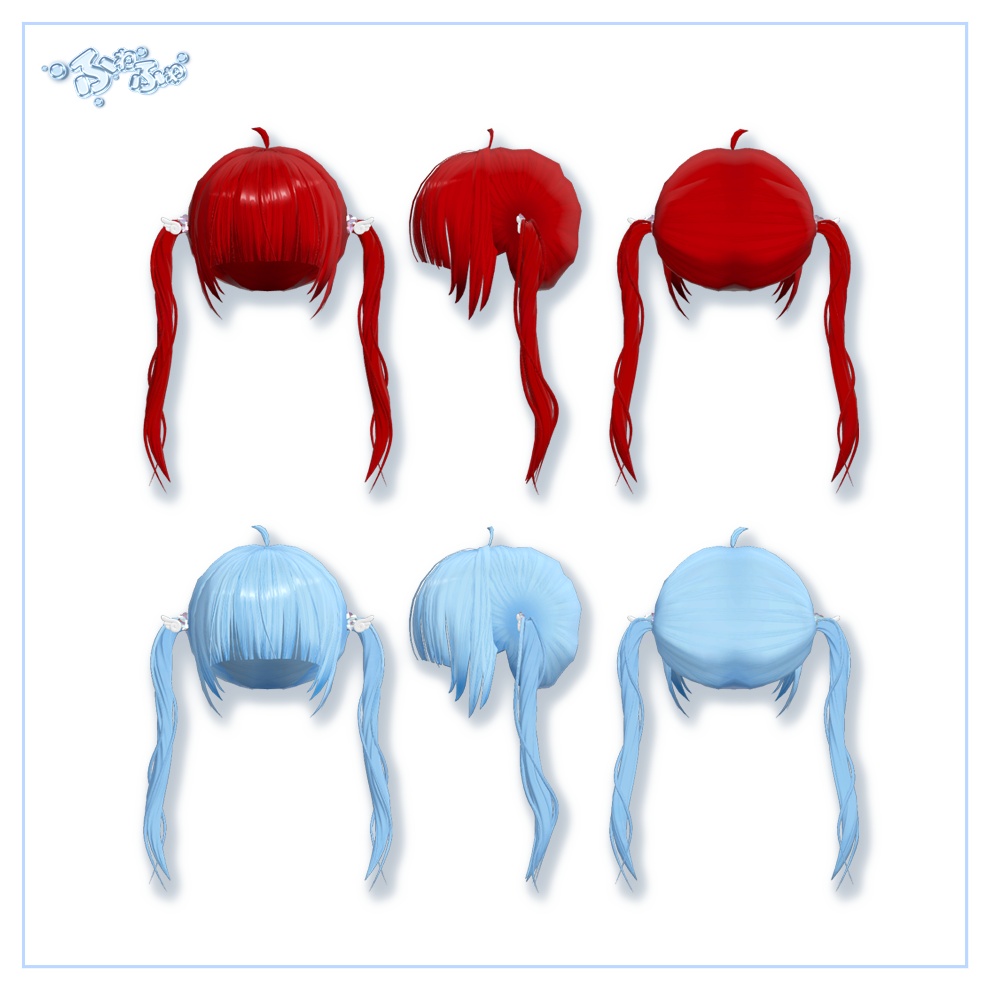【05/22~05/24 SALE】 【8アバター対応】 Twin Tail Hair