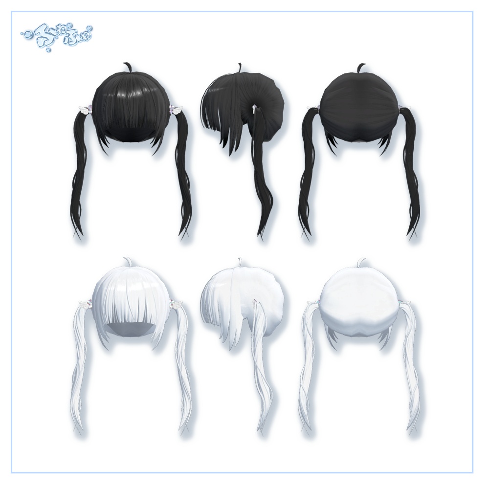 【05/22~05/24 SALE】 【8アバター対応】 Twin Tail Hair