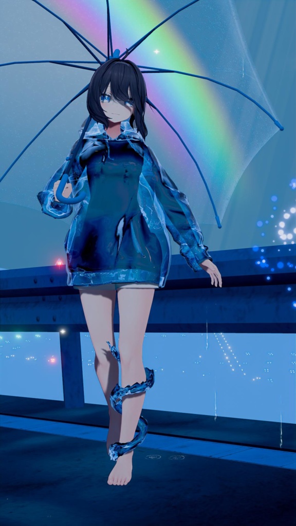 【MA対応】泡沫パーカー【7アバター対応・VRChat向け3Dモデル】