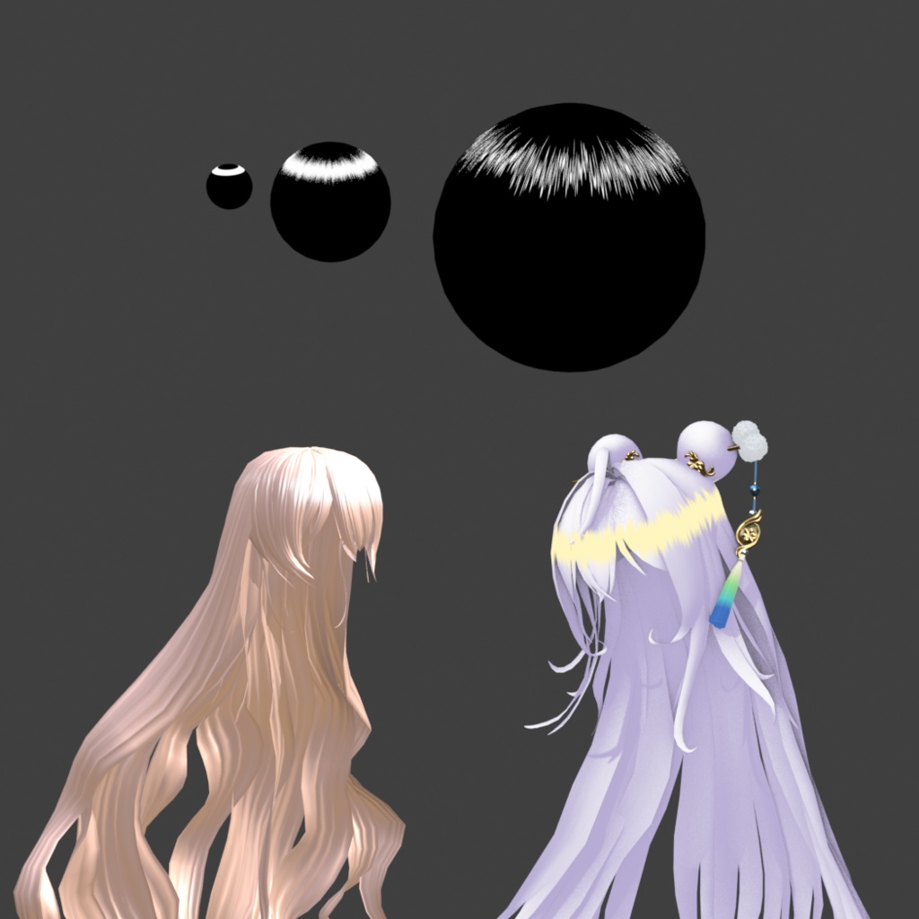 【Blender用Shader】ToonHairHighlightShader