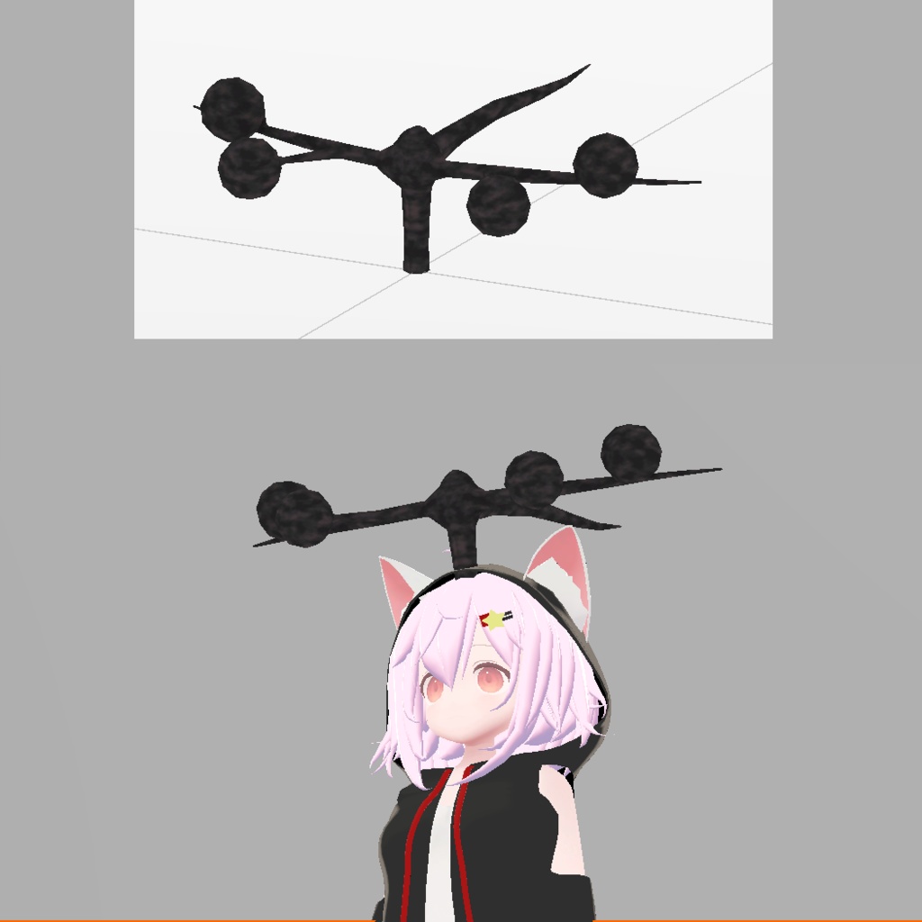 【VRChat衣装】ヨツコブツノゼミのツノ(Horn of  Bocydium tintinnabuliferum)