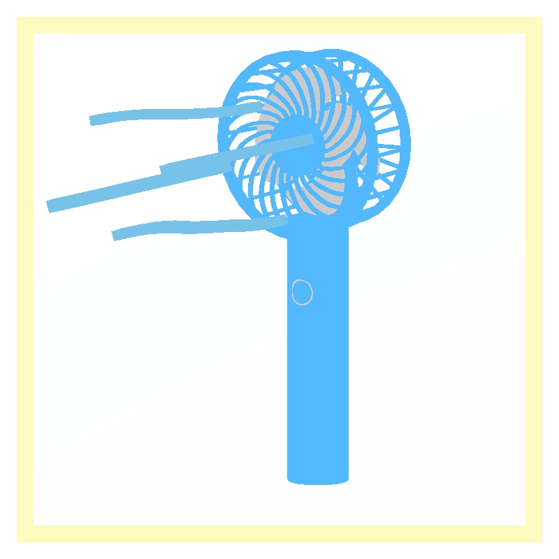 【VRChat小道具】ハンディファン 7色【ギミック付き】