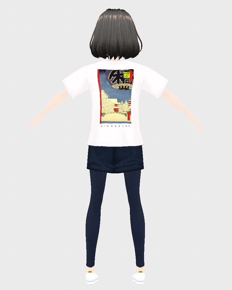【期間限定無料】【休日】浮世絵Tシャツ 歌川広重『各所江戸百景』5枚セット
