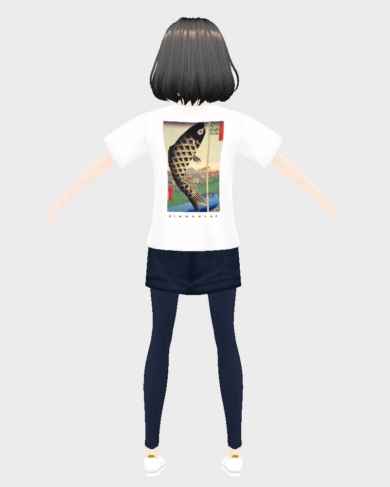 【期間限定無料】【休日】浮世絵Tシャツ 歌川広重『各所江戸百景』5枚セット