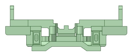 T11-04G:弓形胴受け小型スカート付きTNカプラー土台4個セット【Nゲージ鉄道模型】