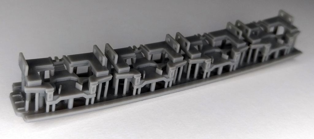 T11-04G:弓形胴受け小型スカート付きTNカプラー土台4個セット【Nゲージ鉄道模型】