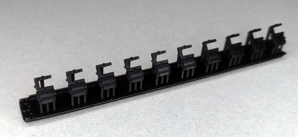 R35-10B/R35-10G:TNカプラー電連 2段(黒色/灰色)タイプA 10個【Nゲージ鉄道模型】