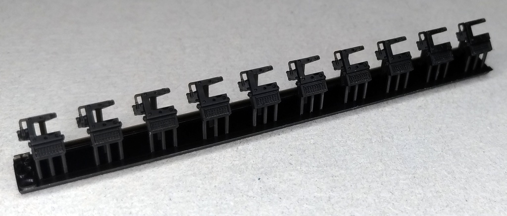 R50-10B/R50-10G:TNカプラー電連 地下鉄用(黒色/灰色)タイプA 10個【Nゲージ鉄道模型】