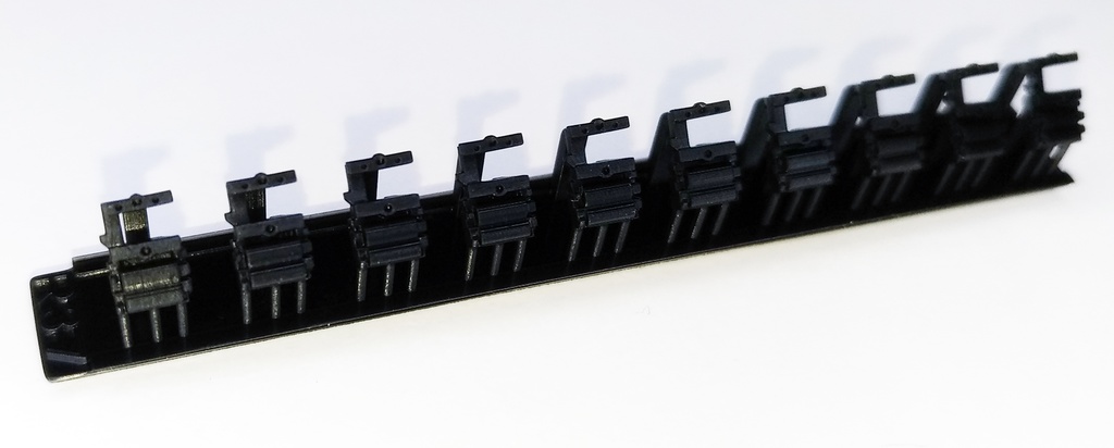 R37-10B:TNカプラー電連 2段(黒色)タイプB 10個【Nゲージ鉄道模型】