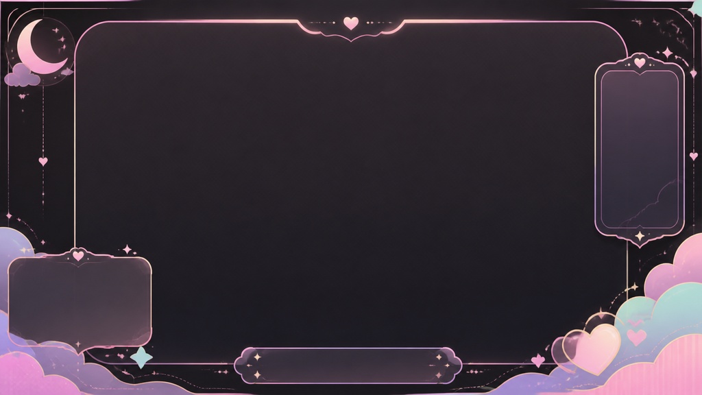 【無料】OBS用かわいい配信HUD ブラウザソース｜VTuber・雑談向け待機画面（透過HTML）