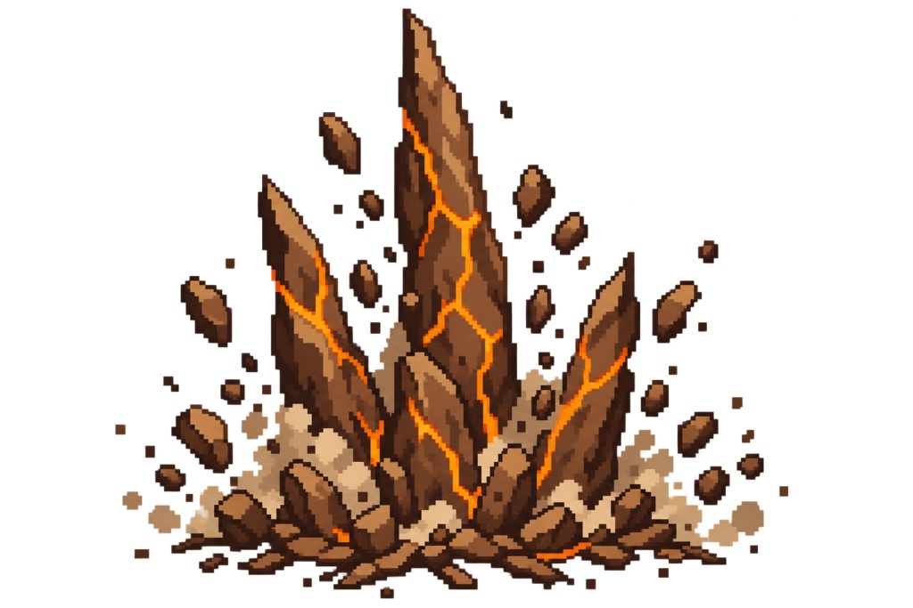 【ゲーム素材】PIXEL BATTLE FX Vol.1|ドット絵バトルエフェクト10種 PNG透過