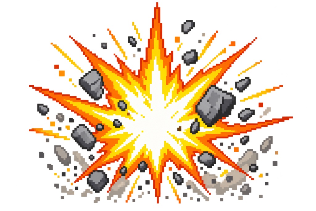 【ゲーム素材】PIXEL BATTLE FX Vol.1|ドット絵バトルエフェクト10種 PNG透過