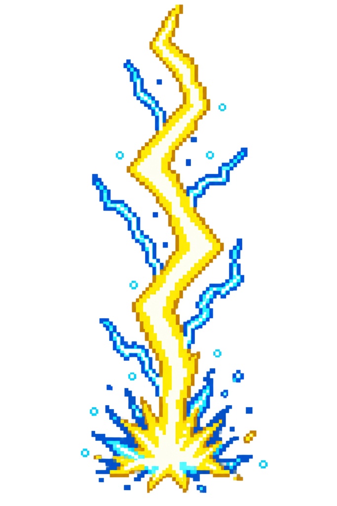 【ゲーム素材】PIXEL BATTLE FX Vol.1|ドット絵バトルエフェクト10種 PNG透過