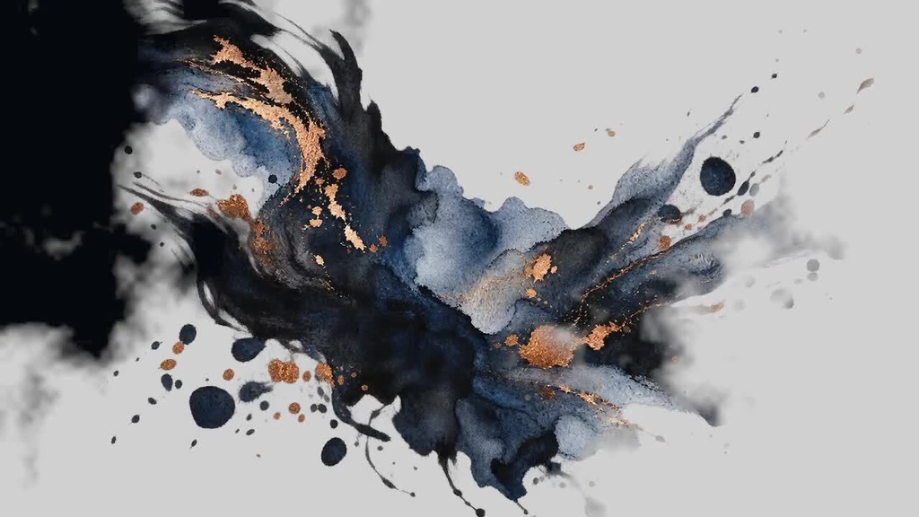 Ink Blackout Transition HD|墨の透過WebM・IN/OUT 2本|OBS・動画編集向け