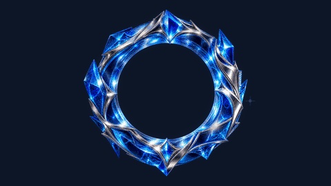 【無料あり】蒼晶の紋章|結晶が輝く必殺技・召喚エフェクト【透過WebM/APNG・OBS/VTuber】