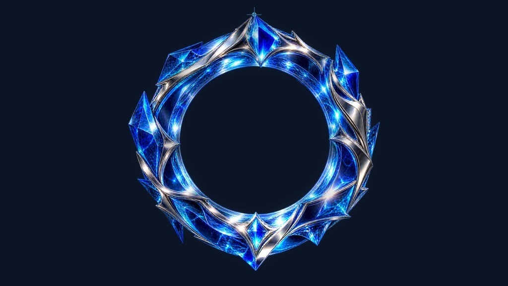 【無料あり】蒼晶の紋章|結晶が輝く必殺技・召喚エフェクト【透過WebM/APNG・OBS/VTuber】