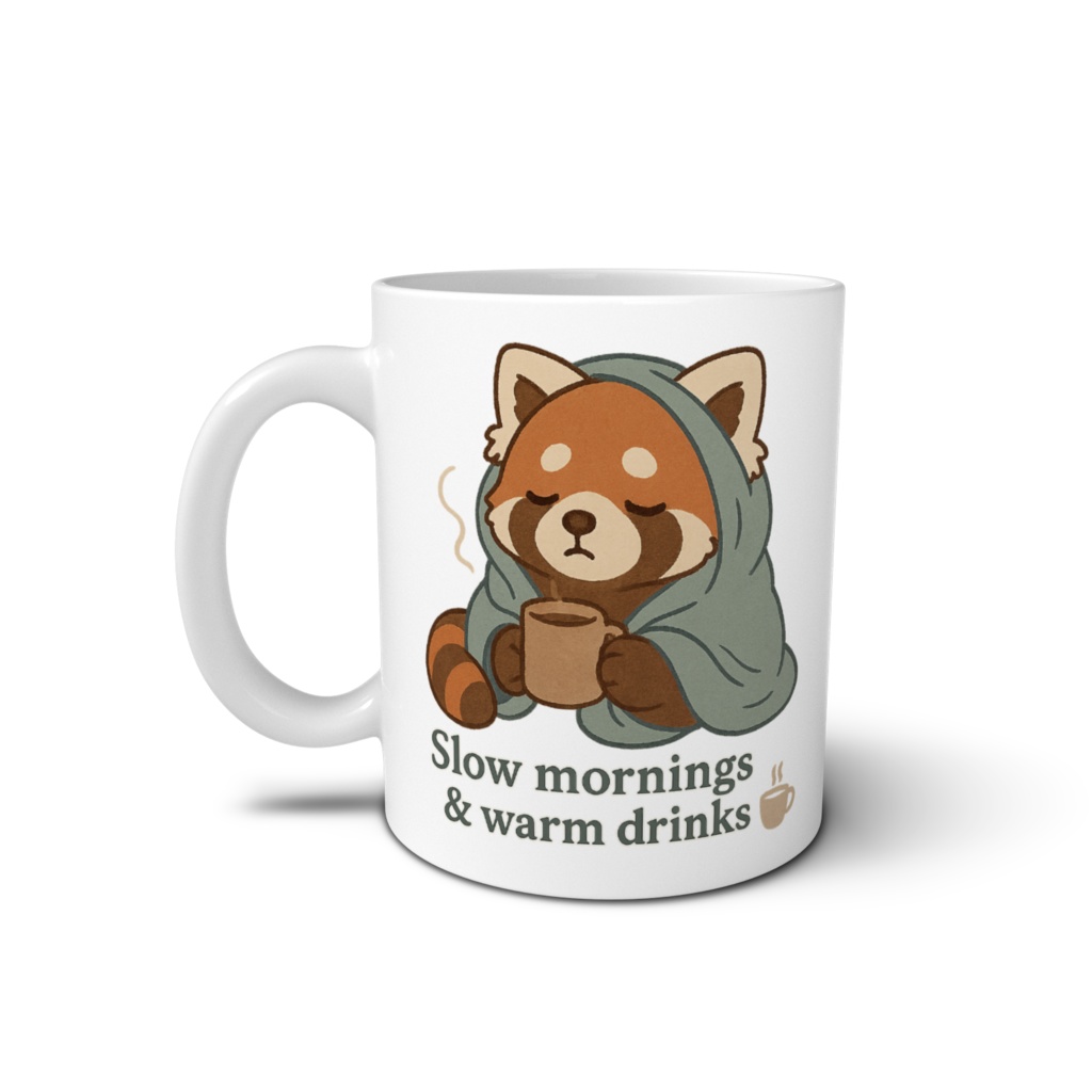 朝のもふもふ癒し時間☕レッサーパンダマグ