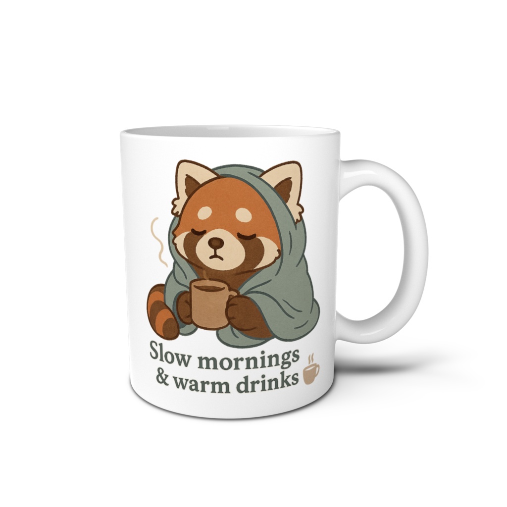 朝のもふもふ癒し時間☕レッサーパンダマグ