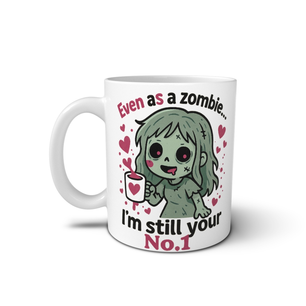 「闇カワ♡ゾンビ推し活マグ - Even as a zombie...」