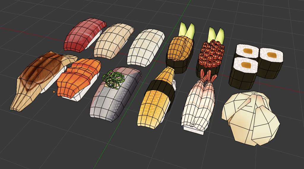 (3Dモデル)お寿司