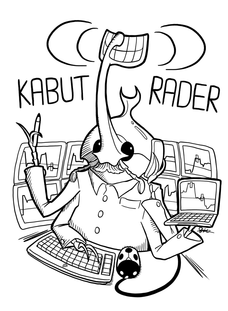 株トレーダーTシャツ (ジノの謎Tシリーズ)