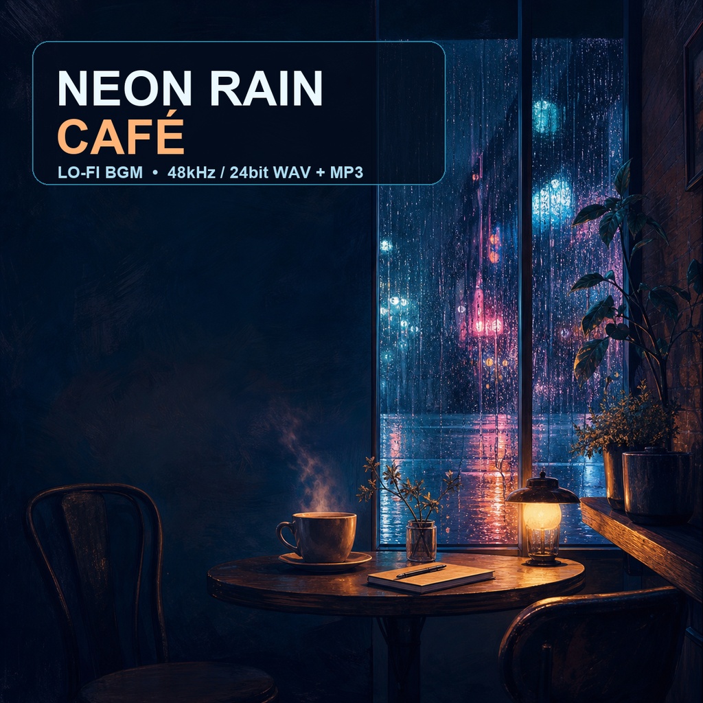 【商用利用OK／配信・TRPG向け】NEON RAIN CAFÉ｜雨の深夜カフェ Lo-fi BGM
