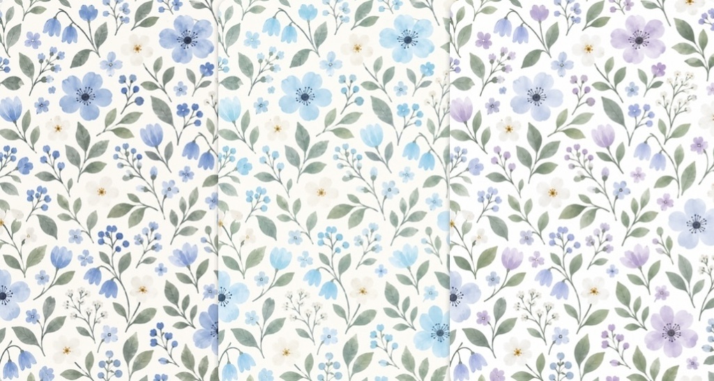 WATERCOLOR FLOWER | カラフルな水彩画・優しい花のデジタルペーパー 15色