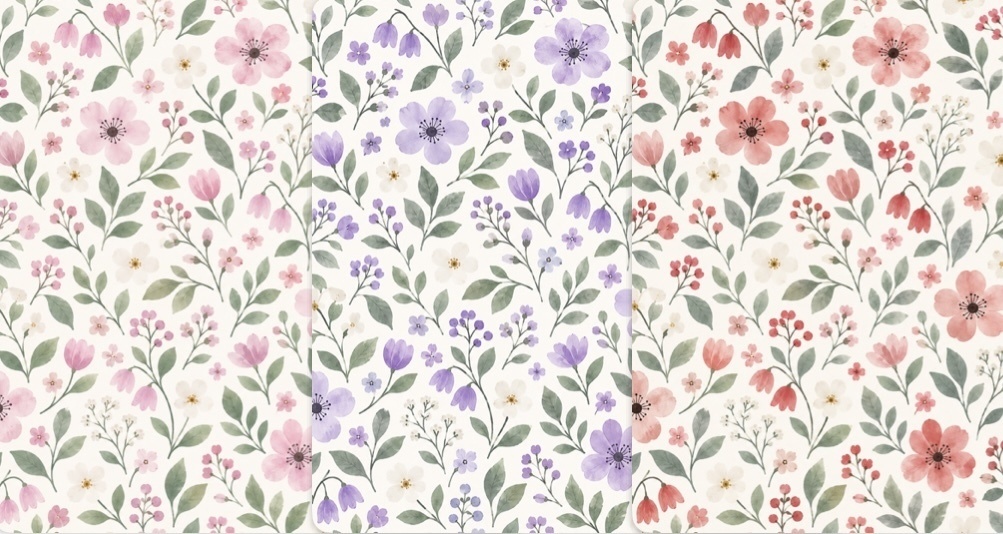 WATERCOLOR FLOWER | カラフルな水彩画・優しい花のデジタルペーパー 15色