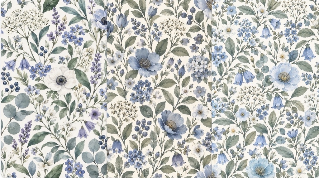 Botanical Color Garden|水彩花柄デジタルペーパー 15色セット