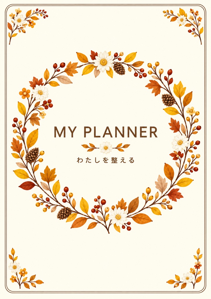 わたしを整える 花柄デジタルプランナー　Autumn Ver.