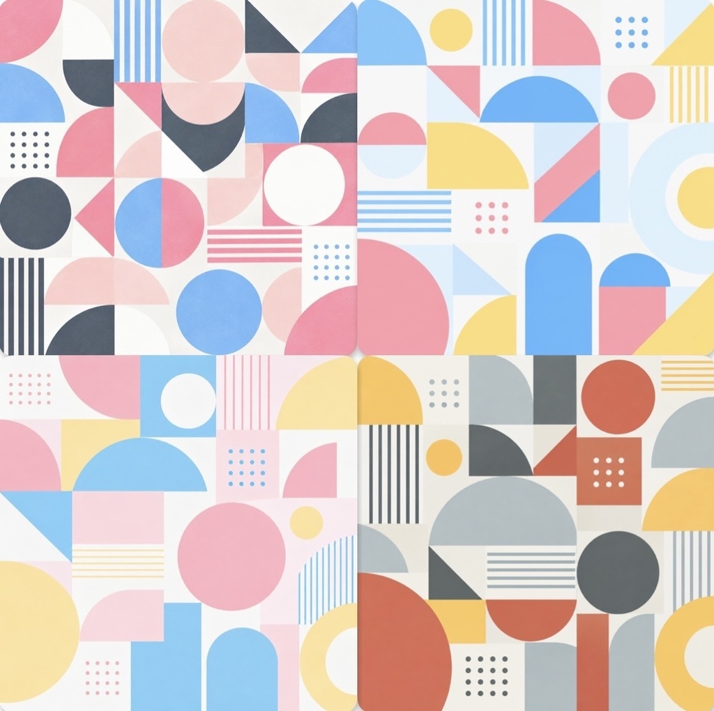 MODERN GEOMETRIC | 厳選されたカラフルな幾何学的デジタルペーパー 15種