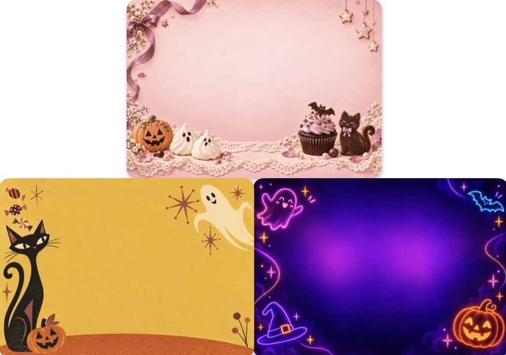 Halloween 背景素材 9種類